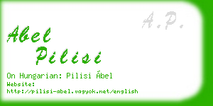 abel pilisi business card