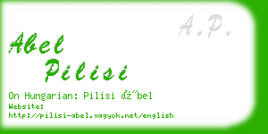abel pilisi business card